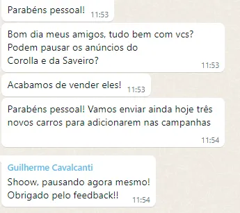 Depoimento de cliente sobre resultado de vendas
