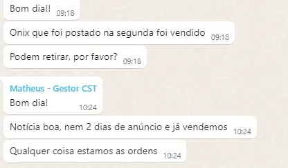 Depoimento de cliente sobre resultado de vendas